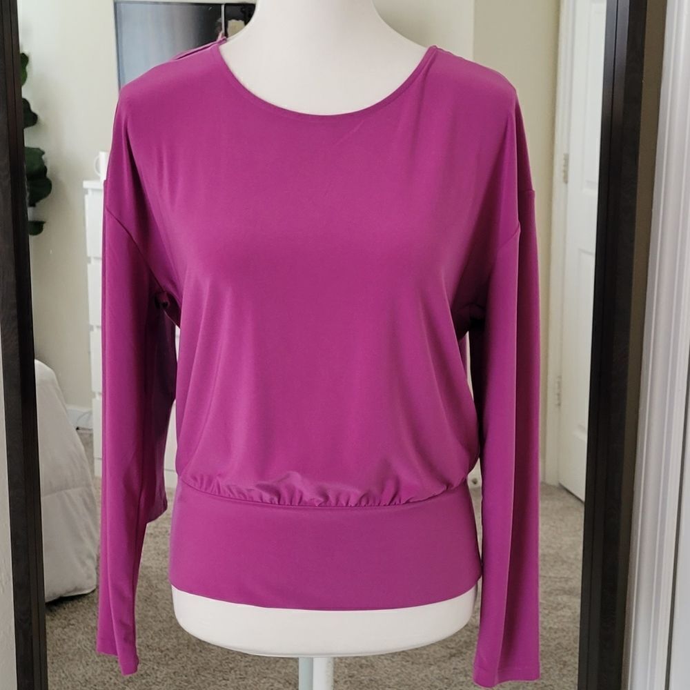 WHBM Long sleeve tieback top Sz M - Picture 5 of 8